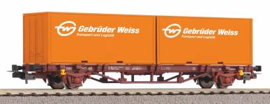 PIKO 97151 - H0 - Containertragwagen mit 2x20 Containern Gebr. Weiss, ÖBB, Ep. V
